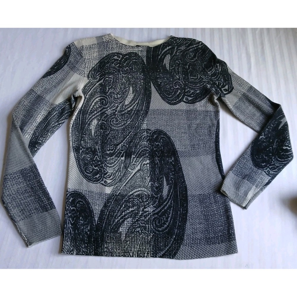 Talbots Sweater XS Pure Cashmere Pullover Crew Neck Geometric Cozy Capsule